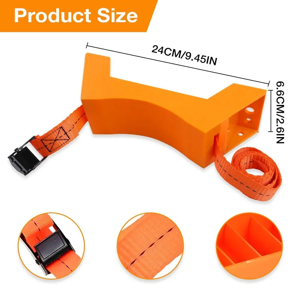 Durable ABS Propane Tank Holder Heavy Duty Safety Belt Supported Wall Mounted Bracket Stable Secure Mounting Vue