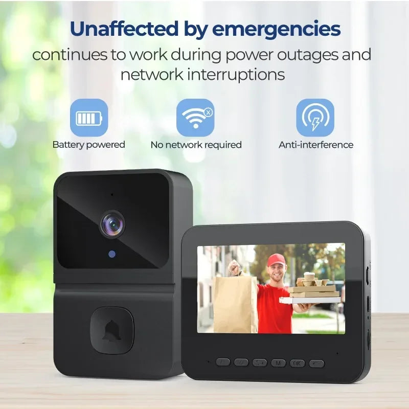 2.4G WiFi Wireless Video Doorbell two Way Audio Intelligent Video Intercom Doorbell Infrared Night Vision for Home Surveillance Vue
