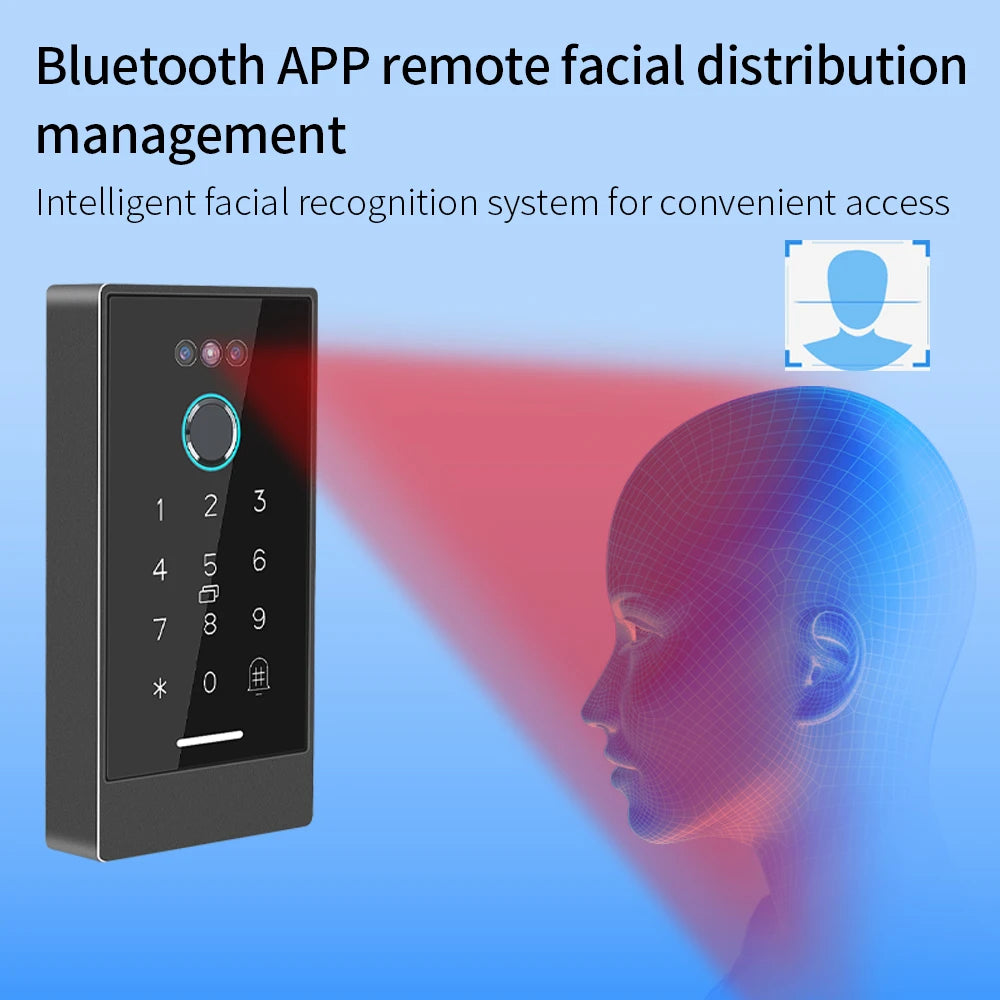 TTLOCK Fingerprint & Facial Attendance Machine Password RFID Card Multiple Mobile Phone App Open Biometric Door Lock Time Record Vue
