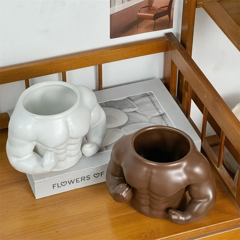 Boyfriend Muscle Ceramic Mug Funny Couples Coffee Cup Cute Quirky Gift For Teens Friends Birthday Gift Unique Home Office Desk Vue