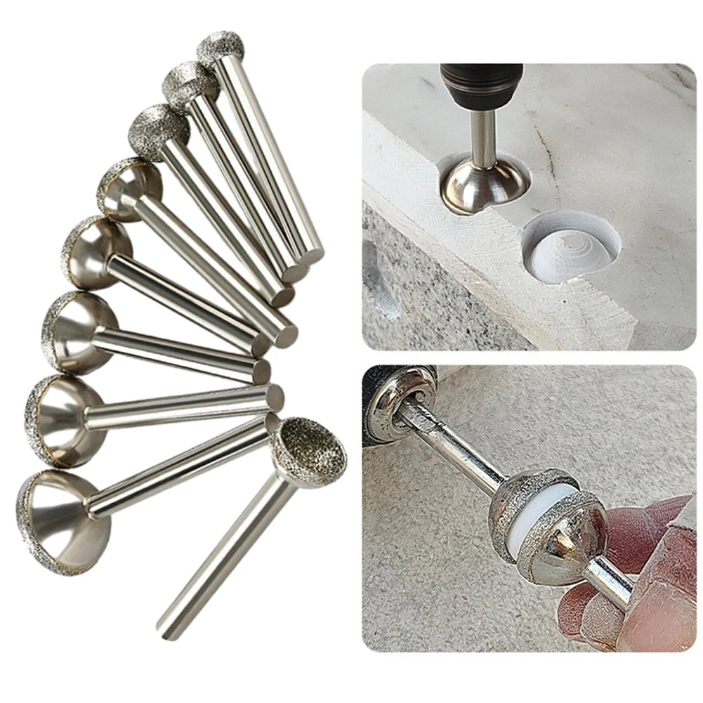 Diamond Mounted Point Grinding Bit 10-25mm Spherical Concave Head Diamond Grinding Bit Vue