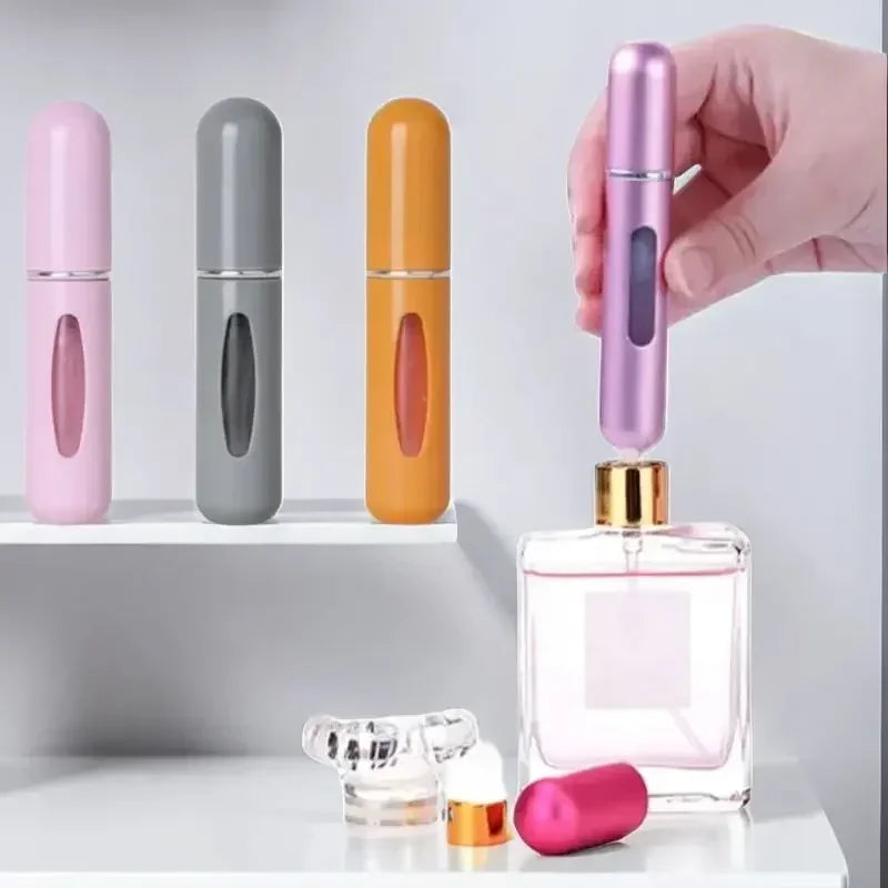 vvocci 3/5/10pcs 5ml Fragrance Press Spray Dispenser For Cosmetics Type Portable Bottom-fill Perfume Refillable Liquid Container Vue