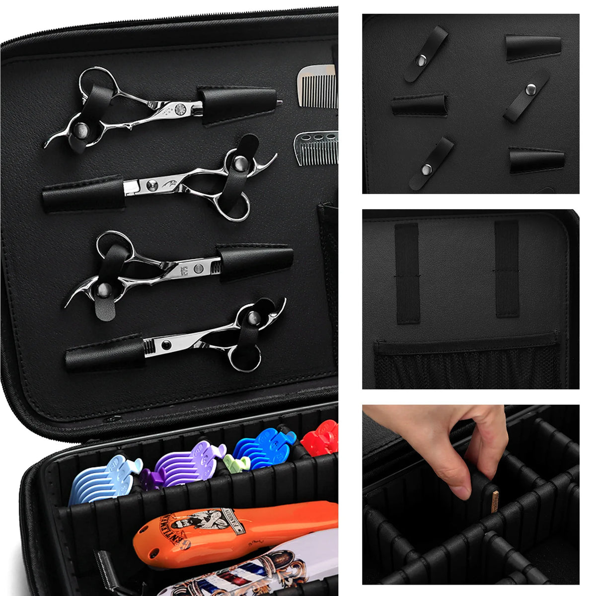 Hair Styling Travel Tool Makeup Bag Barber Large Hairdresser Handbag Professional Salon Hair Cutting Grooming Kit Storage Bag Vue