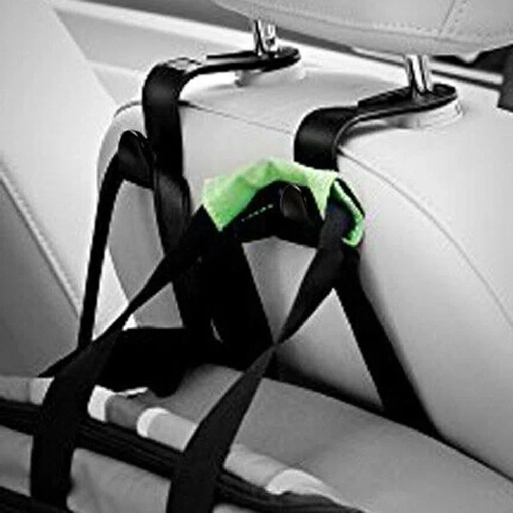vvocci 4PCS For Auto Rear Purse Bags For Handbag Car Seat Headrest Hook Clothes CoatsSeat Organizer Hanger Storage Holder Vue