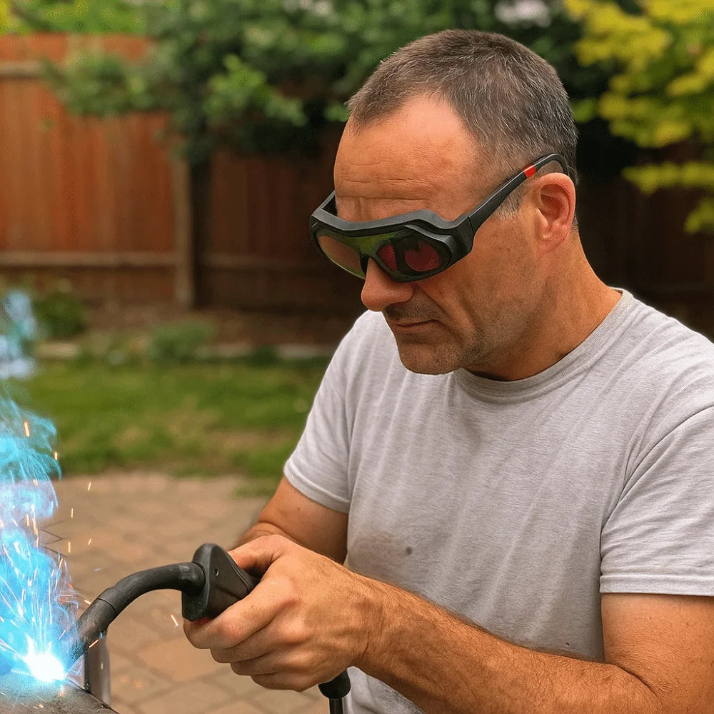 Solar Powered Automatic Dimming Welding Glasses Anti-glare Anti-Scratch Welder Glasses with Headband Auto Darkening Vue