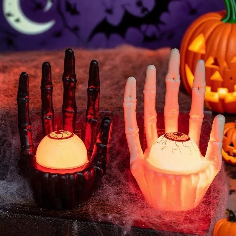 1-10PCS Glowing Ghost Hand Pumpkin Light Halloween Decor Prop Spooky Table Centerpiece for Ghost Night Party Scene Arrangement Vue