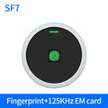 Standalone Metal Circular Design Fingerprint RFID Access Control Keypad IP66 Waterproof Mini Door Entry Relay Opener Reader Vue SF7 card fingerprint