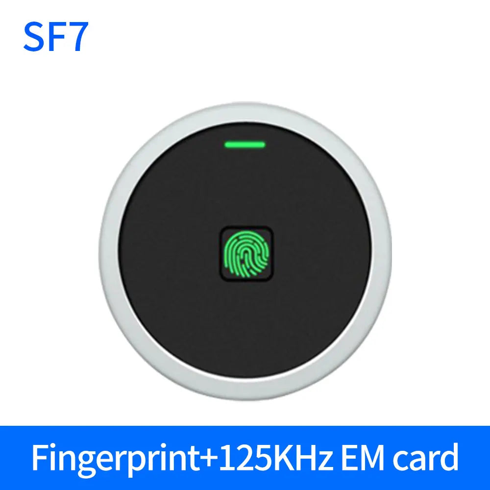 Standalone Metal Circular Design Fingerprint RFID Access Control Keypad IP66 Waterproof Mini Door Entry Relay Opener Reader Vue SF7 card fingerprint