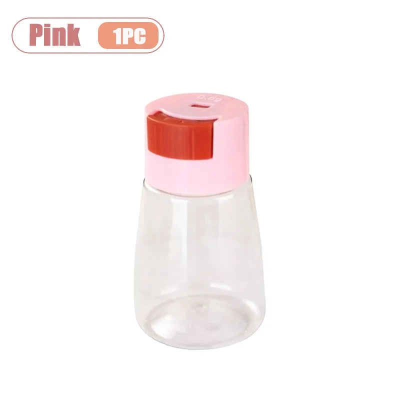 1-20PCS Kitchen Shaker Adjustable Pour Measuring Portion Control Seasoning Spice Dispenser for Home Cooking Dining BBQ Camping Vue Pink-1PC