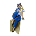 14cm Anime Game Street Fighter Figure Ryu Chun-Li Action Figure Sitting Posture Figurine Decor PVC Model Fans Collection Toys Vue No Box