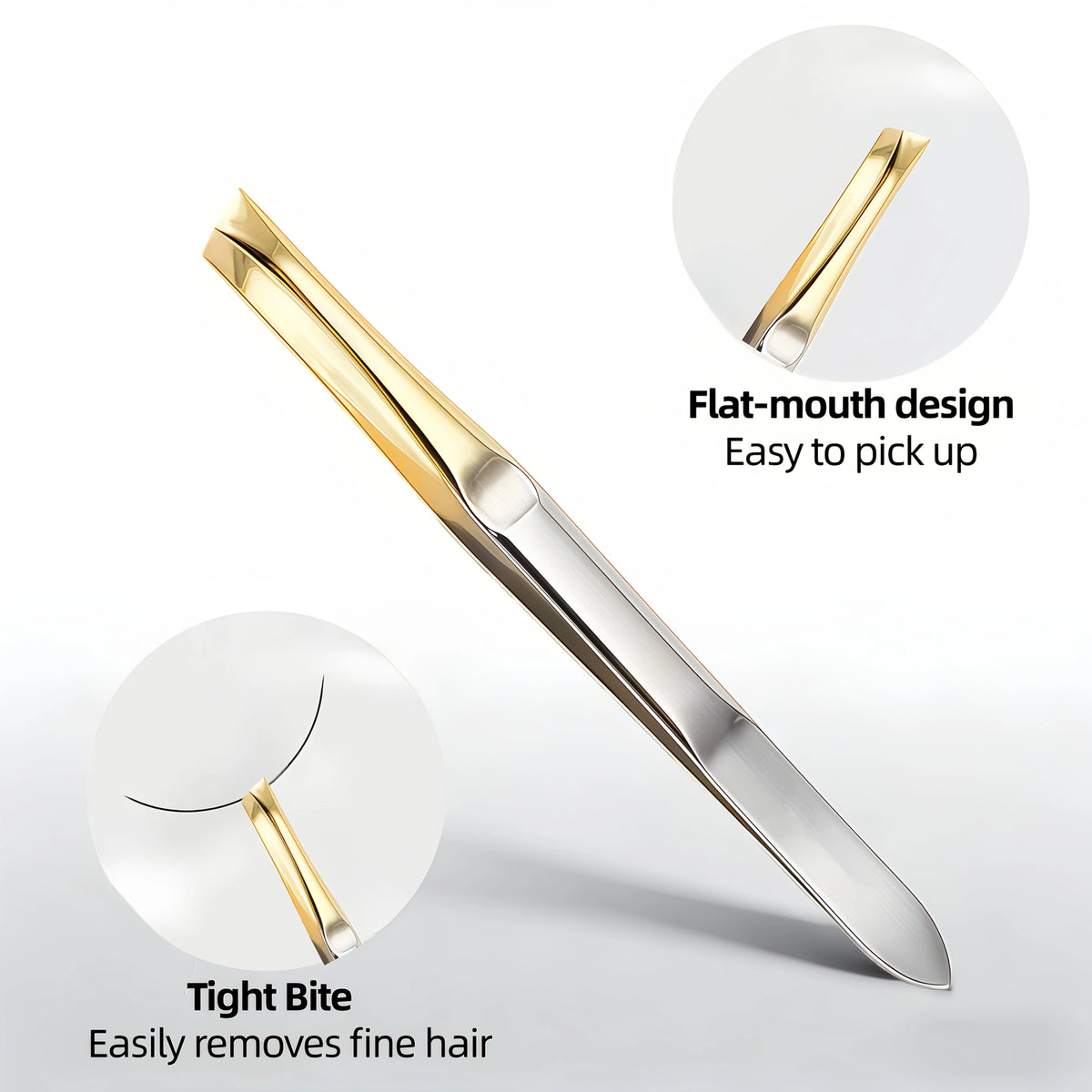 2pcs Eyebrow Tweezers Professional Stainless Steel Tweezers, Suitable for Eyebrows, Eyelashes And Ingrown Hairs with Coating Vue