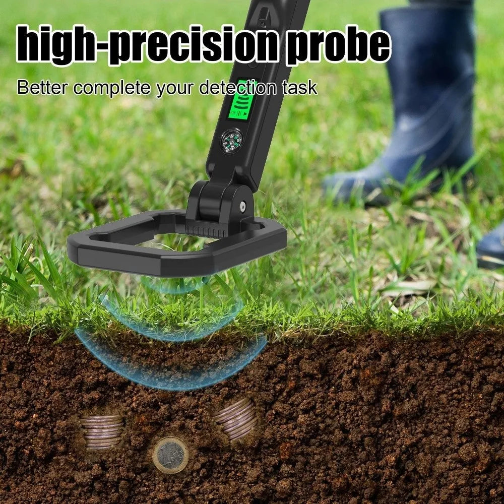 Portable Foldable Metal Detector with 360° All-Around Detection High Sensitivity Handheld Metal Detector Vue