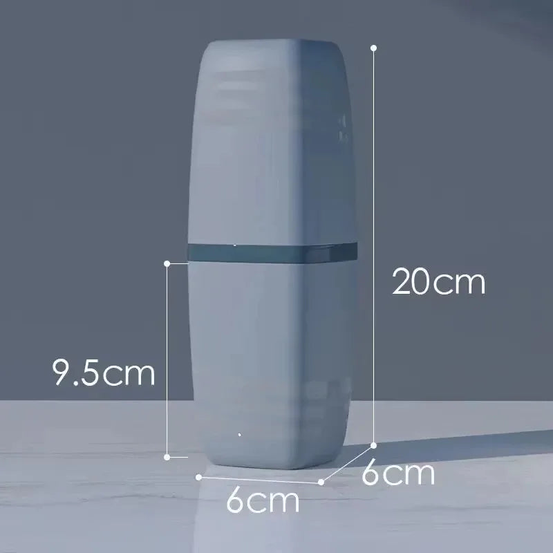 Portable Wash Cup Toothbrush Cup Mouthwash Cup Toothbrush Household Set Tooth Cylinder Toothbrush Toothpaste Storage Box Vue Light Gray