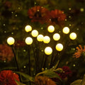 10 LED Solar Firefly Starburst Lights RGB IP65 Waterproof Outdoor Garden Lights Landscape Stake Lamp for Path Yard Patio Decor Vue Warm White 10LED