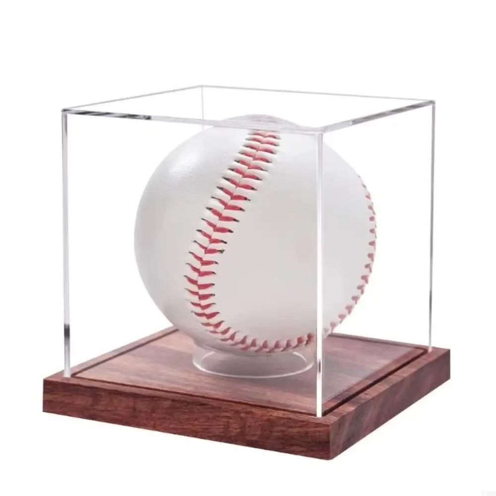 Quality Acrylic Baseball Display Case Transparent Baseball Box With Base Portables Signed Memorabilia Baseball Holder For Tennis Vue
