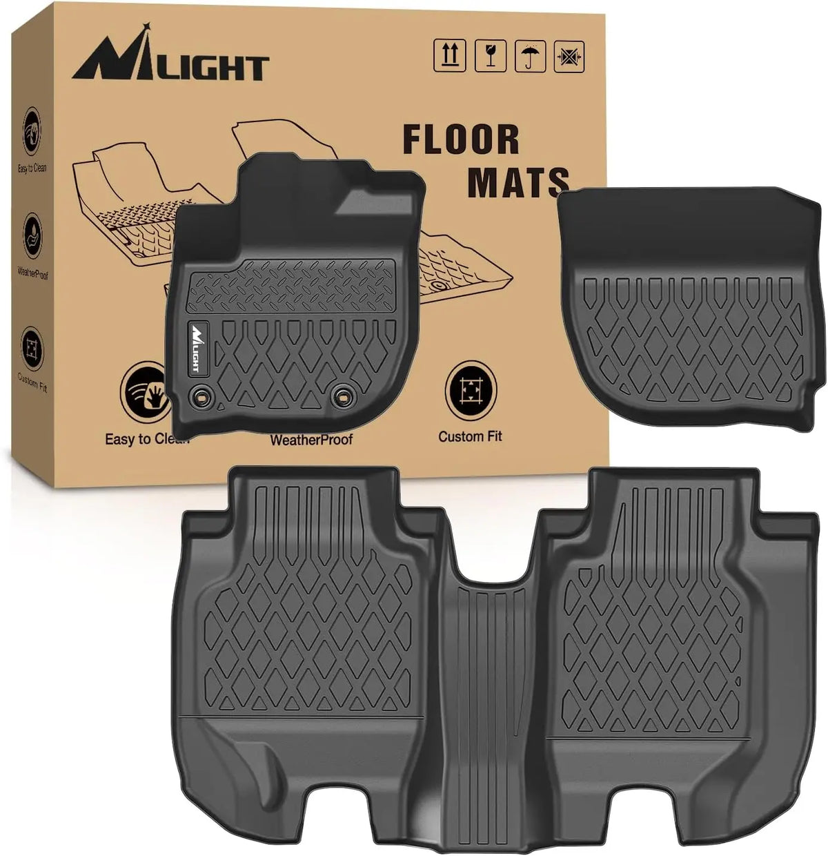 Nilight TPE Floor Mats for Honda HR-V (HRV) 2016 2017 2018 2019 2020 2021 2022,All Weather Custom Fit Heavy Duty Floor Liners Vue United States HR-V 2016-2022