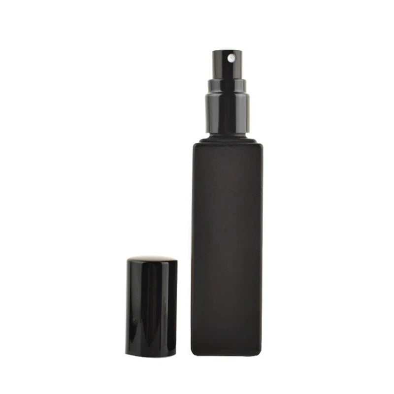 Portable Mini Black Perfume Atomizer Glass Empty Refillable Bottle Cosmetic Sample Container for Travel Vue