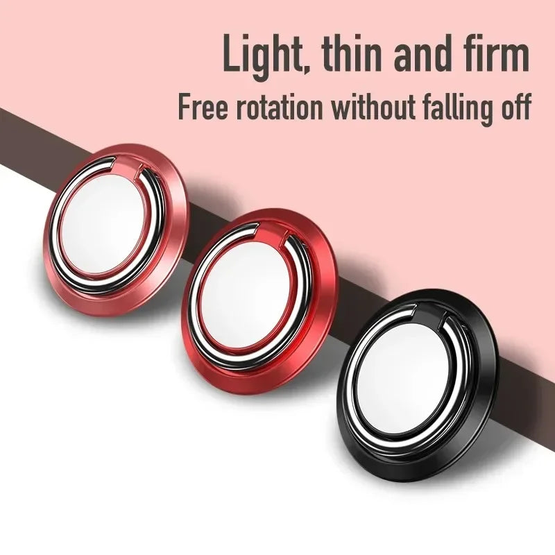 Mini Finger Ring Holder Stand Grip 360 Rotating For Mobile Phone Car Magnetic Mount Phone Back Sticker Pad Unniversal Bracket Vue