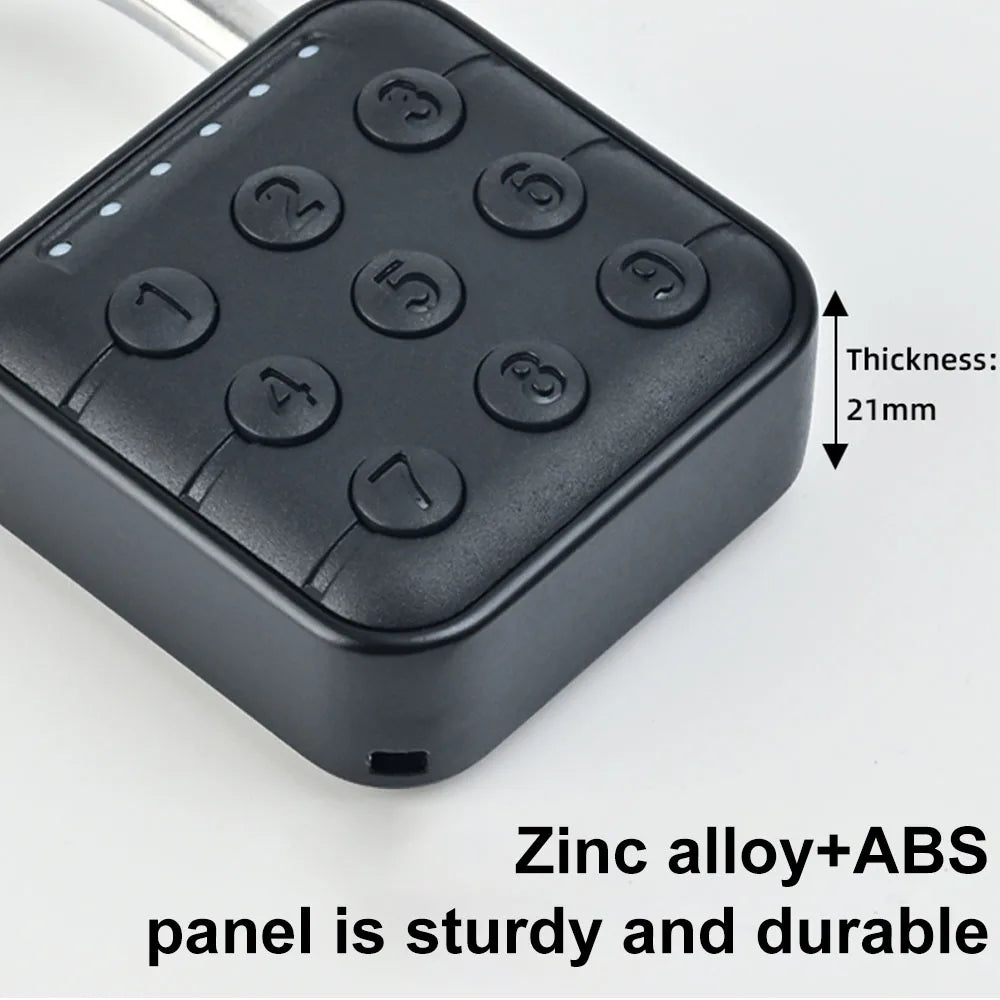 Smart Pad Lock Fingerprint Padlock Cabinet Lock Dormitory Anti-Theft Lock USB Rechargeable Security Keyless Lock Smart Padlock Vue
