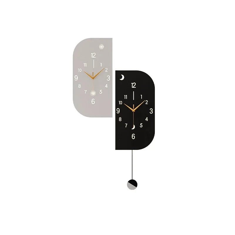 Modern Corner Double Sided Wall Clock High End Minimalist Design For Living Room Entryway Home For Couples Christmas Gift Vue