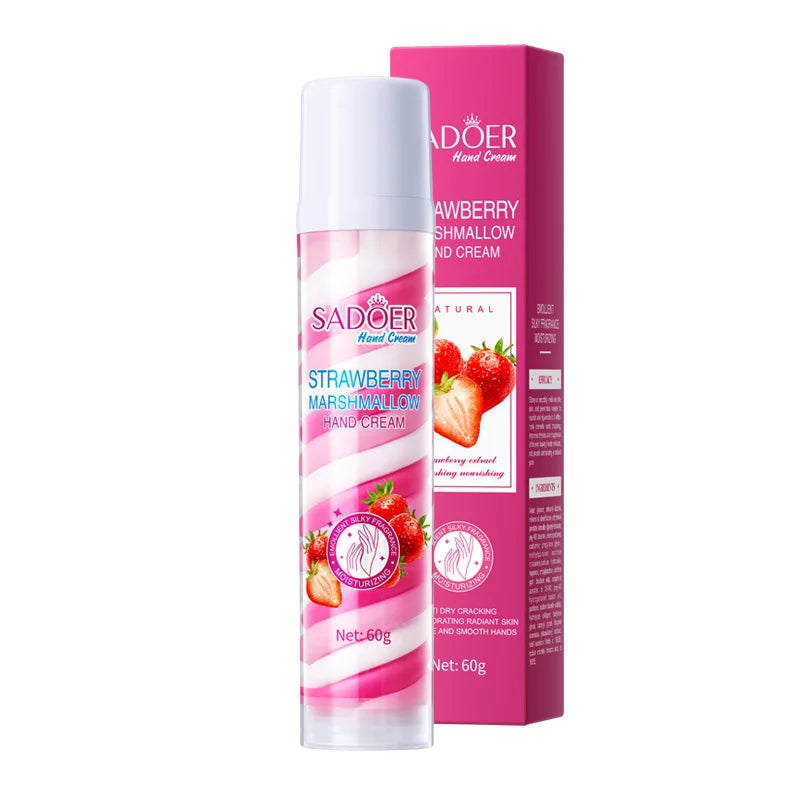 60g Strawberry Marshmallow Hand Cream, Strawberry Extract, Moisturizes Dry Skin Vue