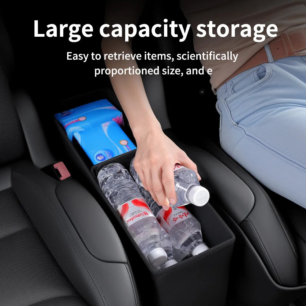 YZ For 6-Seater Tesla Model YL 2026 second row seat aisle storage box，Car Multifunctional Storage box Interior Accessories Vue