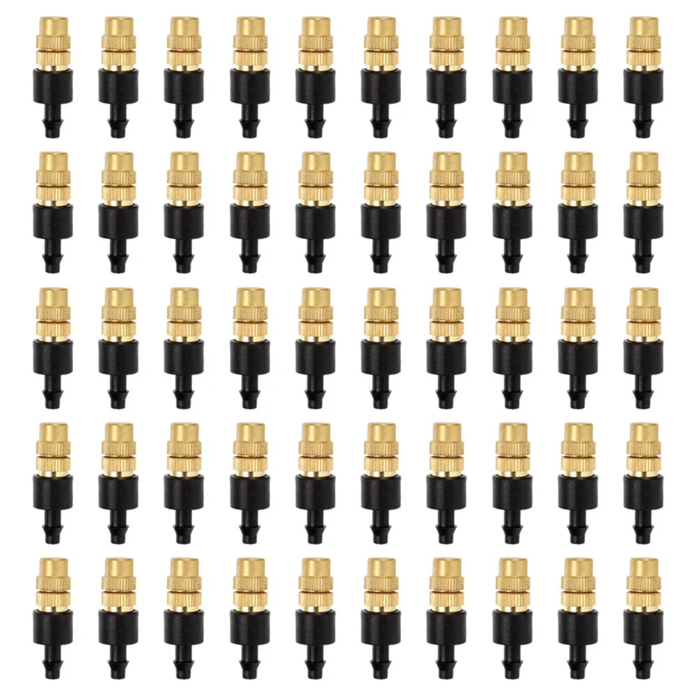 100-10PCS Outdoor Misting Cooling System Garden Irrigation Watering 4/7PVC Atomizer Nozzles Adjustable Garden Sprinklers Head Vue 50PCS