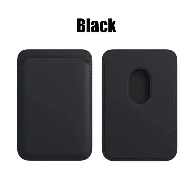Leather Wallet Case For iPhone 15 Pro Max Magsafe Wallet Leather Compatible For iPhone 14 13 12 Card Holder with MagSafe Magnet Vue leather black