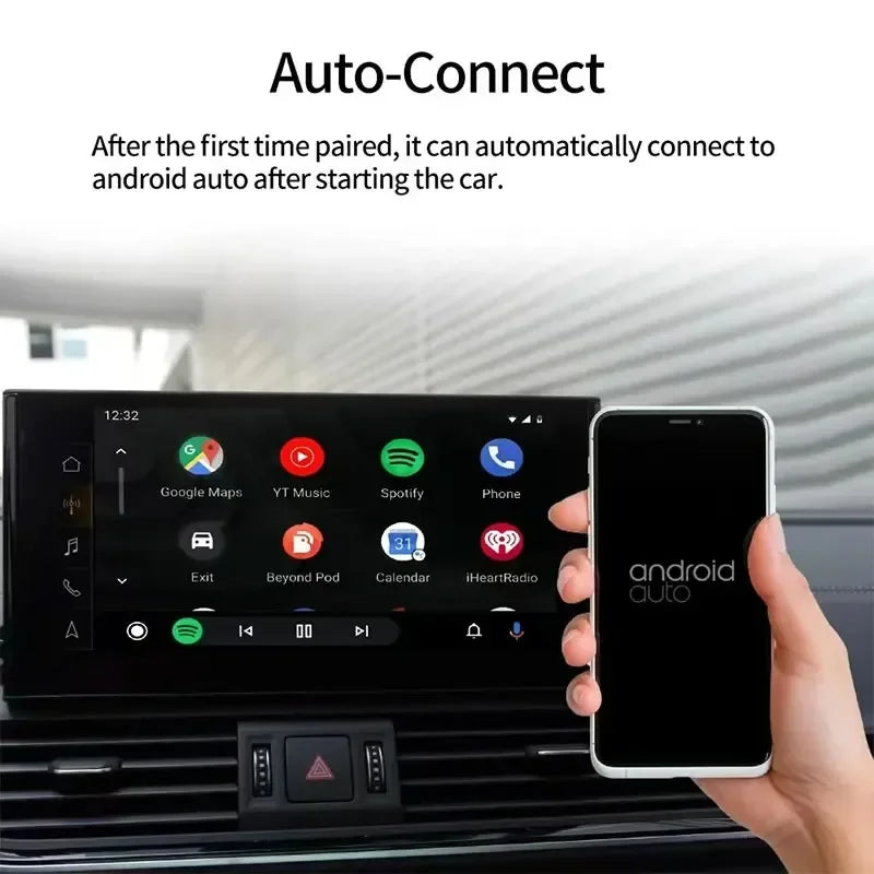 Mini Wireless CarPlay Adapter Android Auto Wireless Dongle Wifi 5.8G Auto Connect Box For iphone Android Phone For Volvo Benz VW Vue