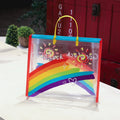 PVC Transparent Rainbow Shoulder Bag Waterproof Beach Swimming