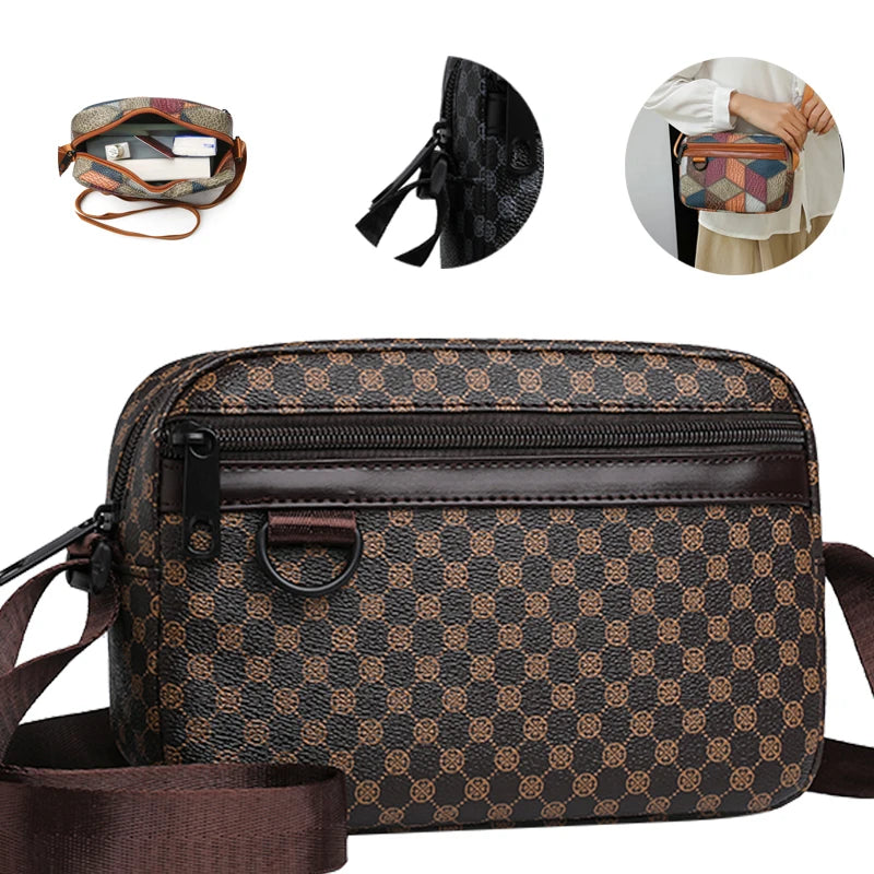 Stylish Patterned Men's Crossbody Bag Daily Outings Compact