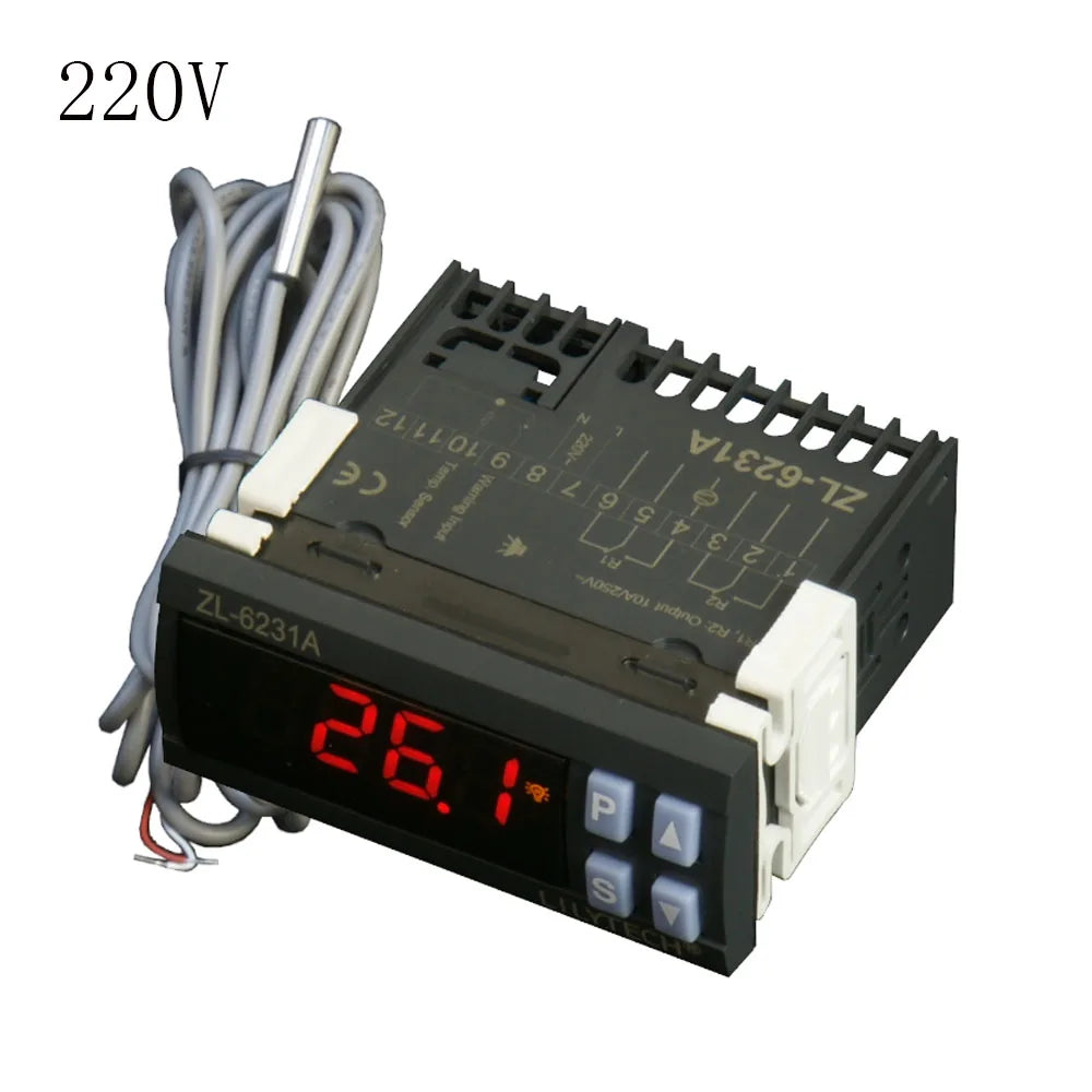ZL-6231A 12V/110V/220V Incubator Controller Thermostat with Multifunctional Timer Intelligent Temperature Control Regulator Vue