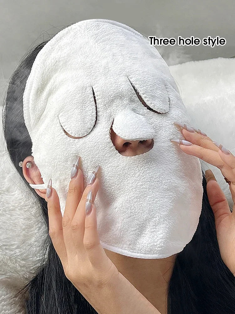 Hot wet hot compress steam face towel soft skin-friendly towel towel compress irrigation hanging ear heating cold compressface Vue