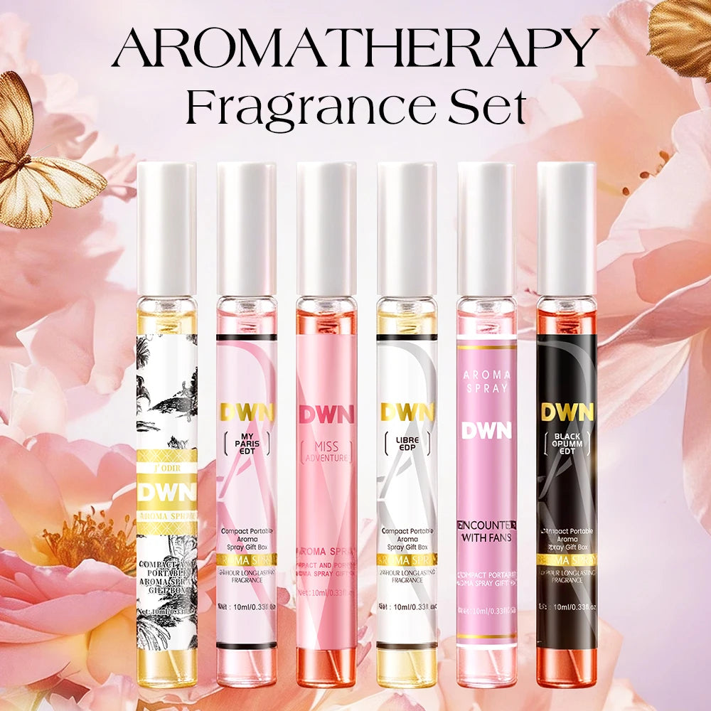 Women's 10PCS Alcohol-Free Fragrances Set, Romantic Floral Scents, Elegant Gift Box, Long-Lasting, Ideal for Daily Use & Gifting Vue