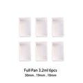 2ml White Empty Full Pan Half Pans Plastic Paint Palette Painting Supplies Art Supplies Watercolor Paint Grid Vue Full Pan 3.2ml 6pcs