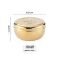 Stainless Steel Bowl Korean Big Cooked Rice Bowl With Cover Single Layer Steamed Rice Bowl Child Anti-Scalding/fall Tableware Vue Gold Small