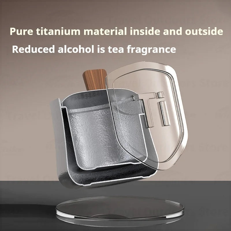 Naturehike Ultralight Titanium Tea Set – Camping Teapot & Cups Camping Tea Set Vue