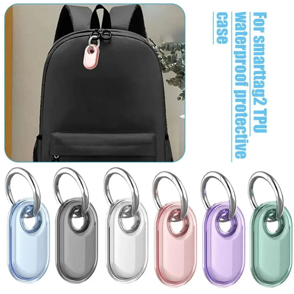 New For 2024 Galaxy SmartTag2 Key Cases Transparent Soft TPU Case Full Waterproof Protect For Samsung Galaxy Smart Tag 2 R1U1 Vue