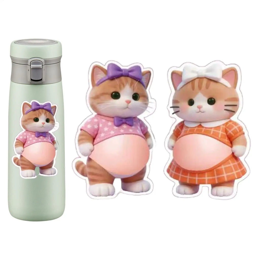 Cartoon Stickers 2 Pieces Soft Belly Sensory Decals Kids Stickers 3D Squeeze Toy for Children Girls Teens Students Scrapbooking Vue