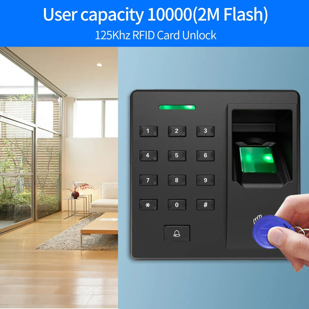 New Quality Biometric Keypad Fingerprint Access Control Machine Digital RFID Card Reader Scanner Sensor For Electric Door Lock Vue