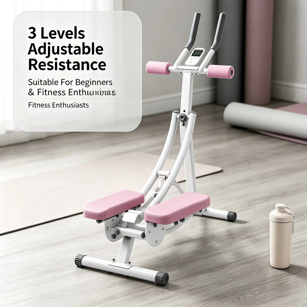 Foldable Ab Trainer Machine with LED Display, 3-Level Adjustable Ab Trainer Machine Vue