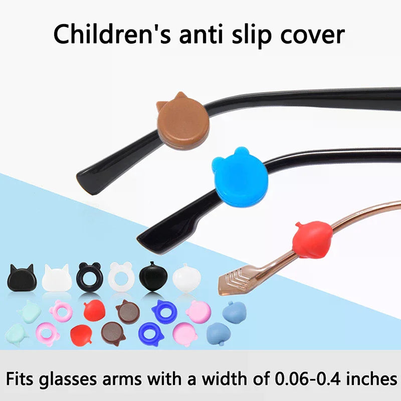 5 Pairs Silicone Glasses Ear Grip Cute Sports Eyeglasses Ear Hook Silicone Anti Slip Eyewear Temple Tips Sleeve Retainer Holder Vue