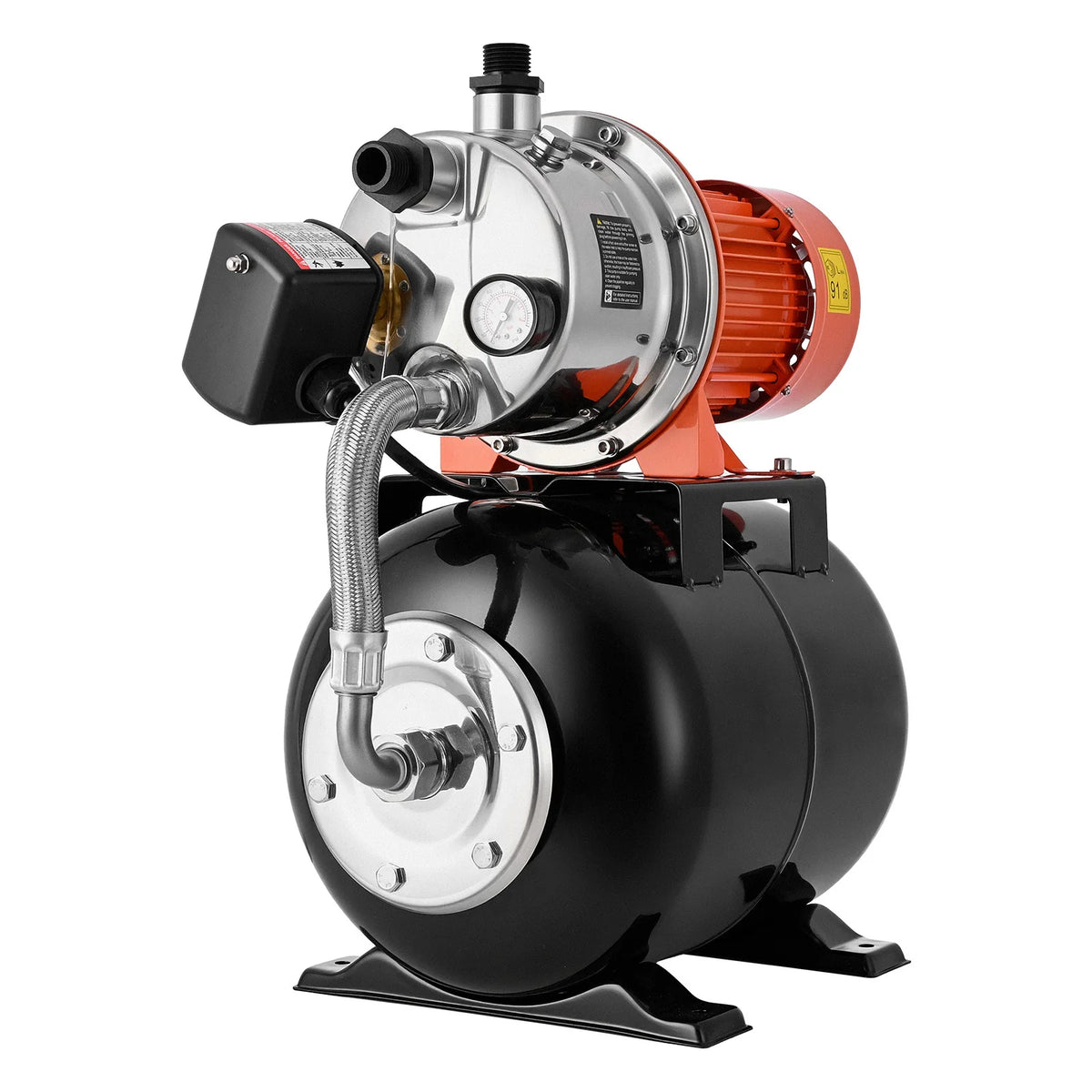 1.6 HP Shallow Well Pump + 5-Gal Pressure Tank, 1320 GPH Shallow Well Pump Vue