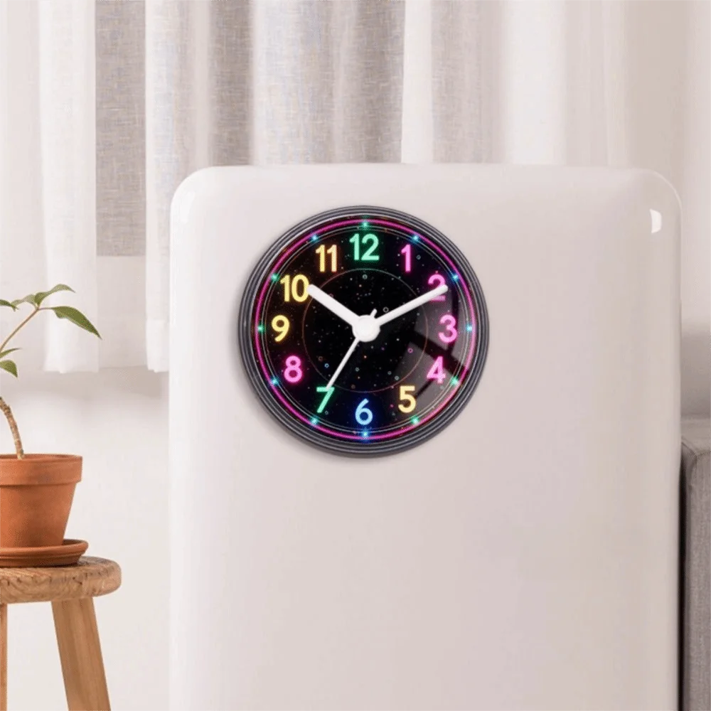 Ergonomic Fitness Pull Rope Wall Clock Waterproof Suction Cup Bathroom Clock Neon Color Anti Fog Quartz Clock Living Room Vue
