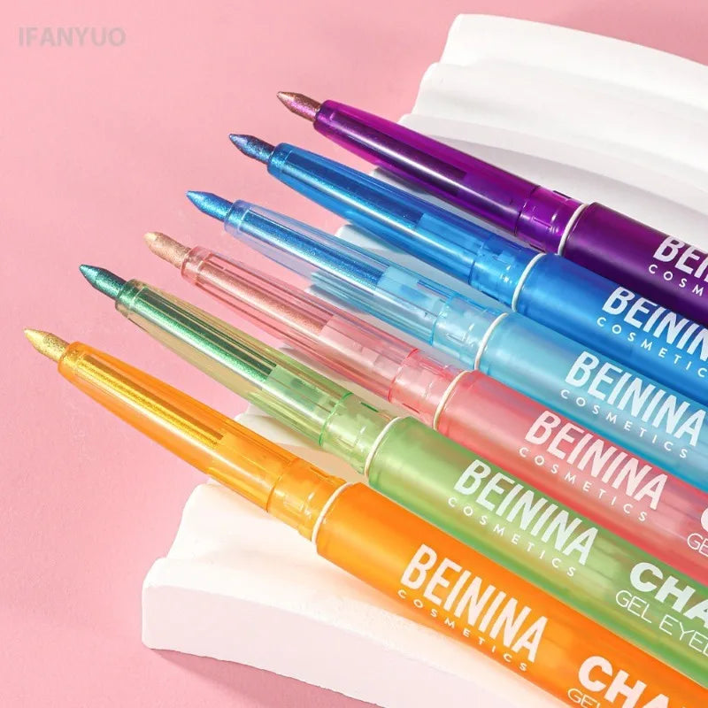 Shiny Chameleon Metallic Yellow Eyeliner Gel Pen Eyeshadow Multicolor Eye Liner Pearlescent Polarized Glitter Eye Pigment Makeup Vue