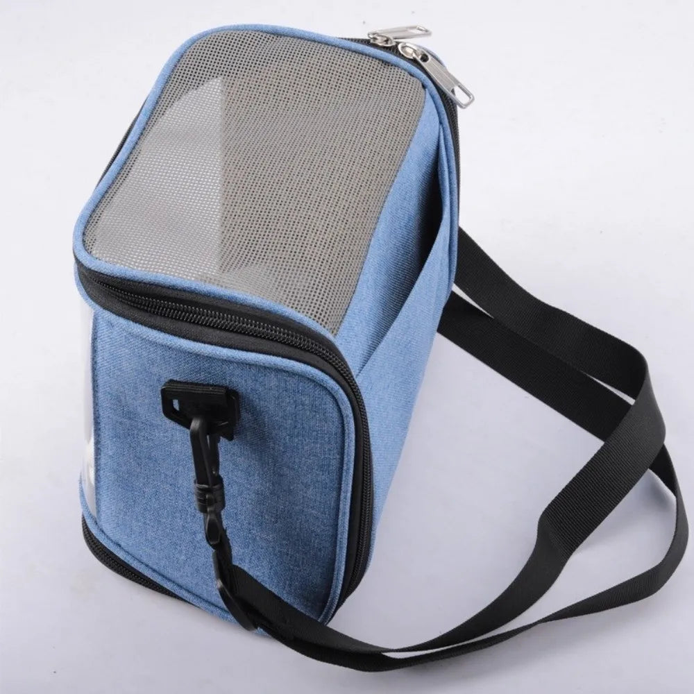 Breathable Mesh Pet Travel Bag Portable Large Capacity Pet Carrier Adjustable Straps Clear Window Hamster Carrying Bag Travel Vue
