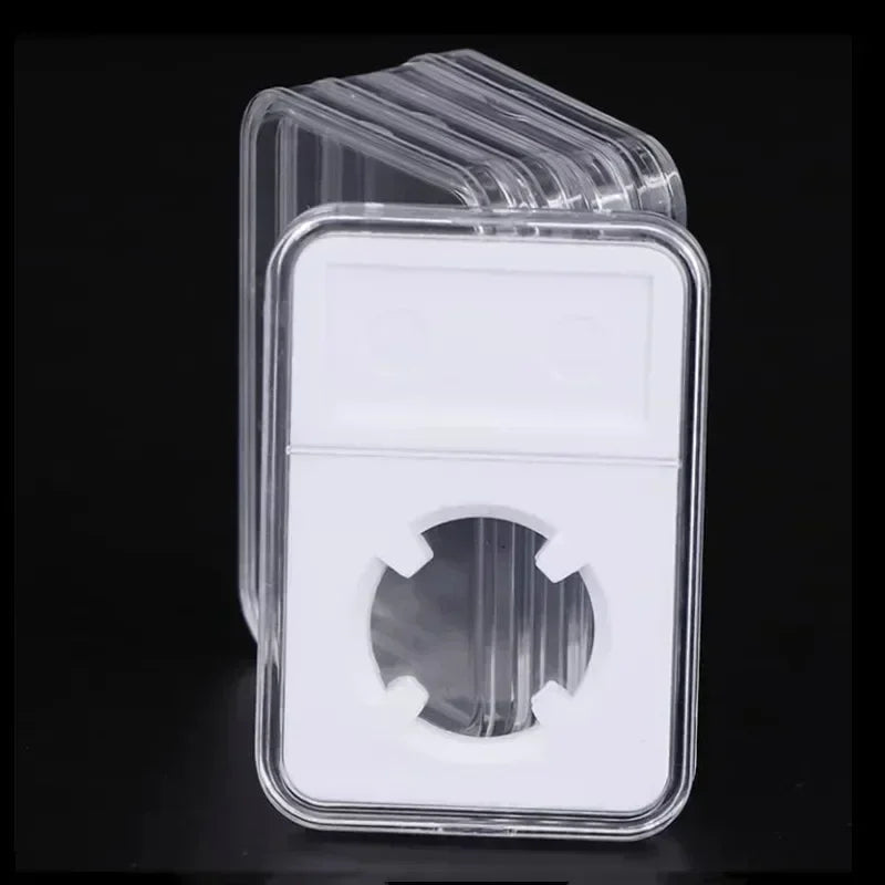 3 PCS Container Display Protection Plate Collectible Coin Holder Plastic Storage Accessory Box Transparent Coin Organiser Case Vue