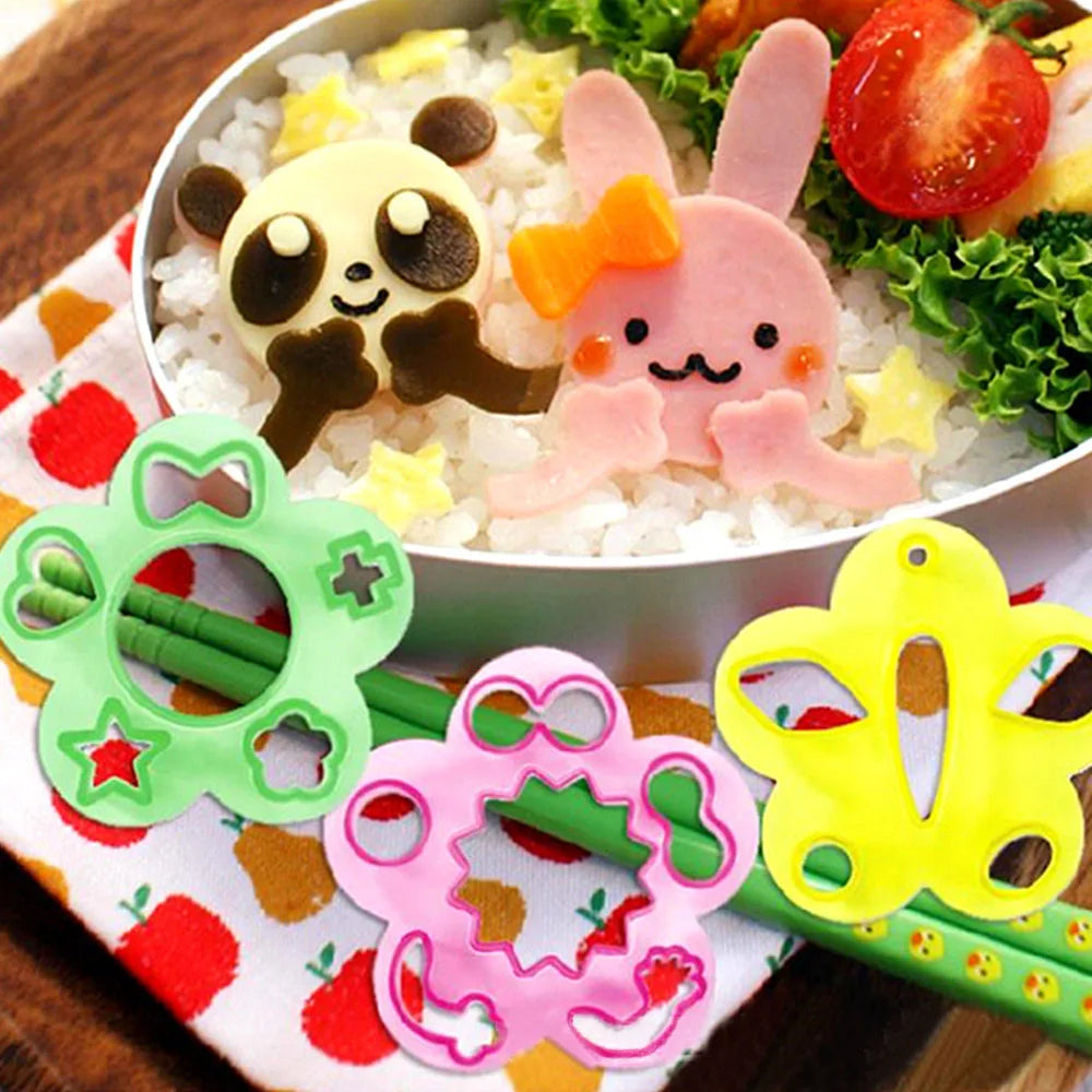 Cute Sushi Rice Mold Animal Shape Rice Ball Moulds Makers Plastic Sushi Molds Decor Cutter Sandwich DIY Kitchen Tool for Bento Vue