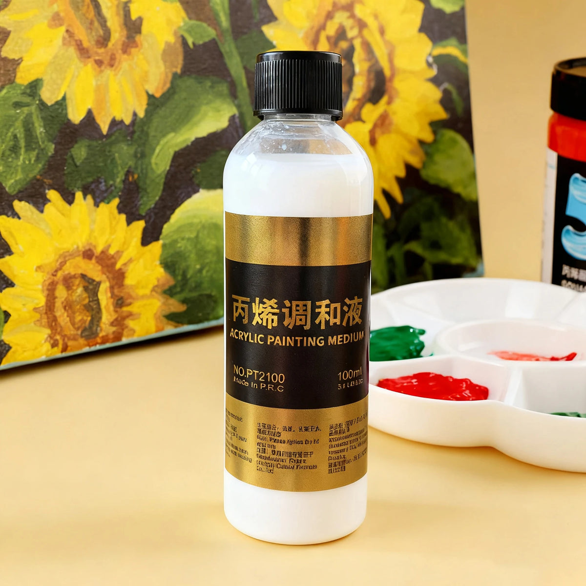 100ml Acrylic Fluid Medium Paint Thinner Art Acrylic Paint Thinner for Teachers Artists Palette Preparation Color Blending Craft Vue