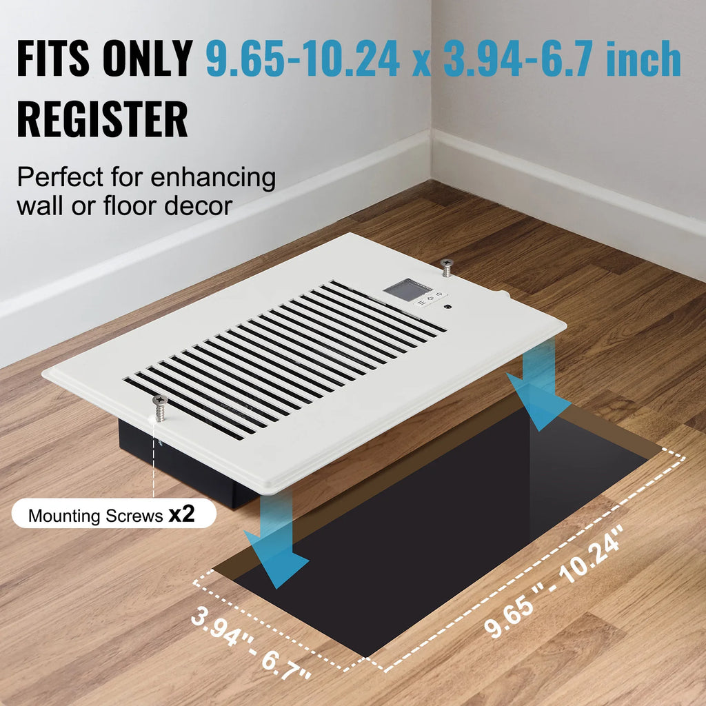 Quiet Register Booster Fan with Remote & Thermostat | 6x10 6x12 Register Booster Fan Vue